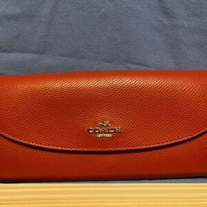 Coach burnt orange Leather Women's wallet